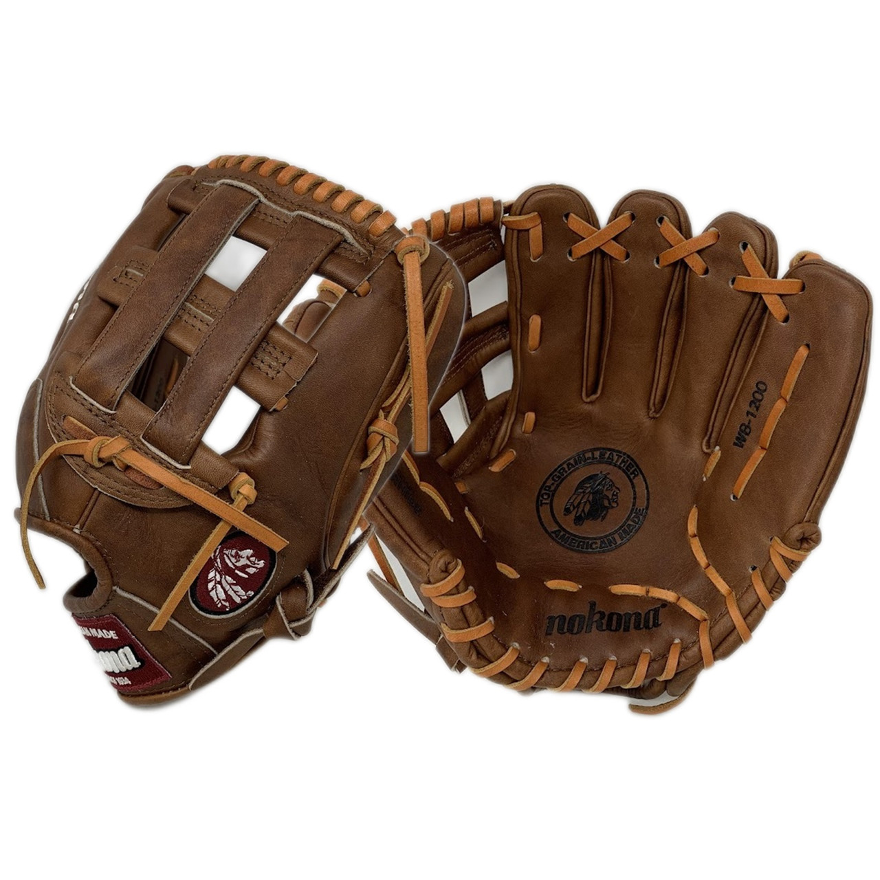 Nokona WB-1200H Walnut Baseball Glove 12 inch (Right Hand Throw)