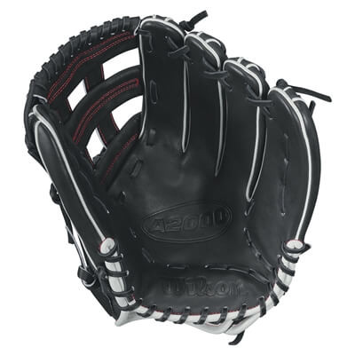 Wilson A2000 1799 SuperSkin Baseball Glove BlackWhiteRed 12.75inch