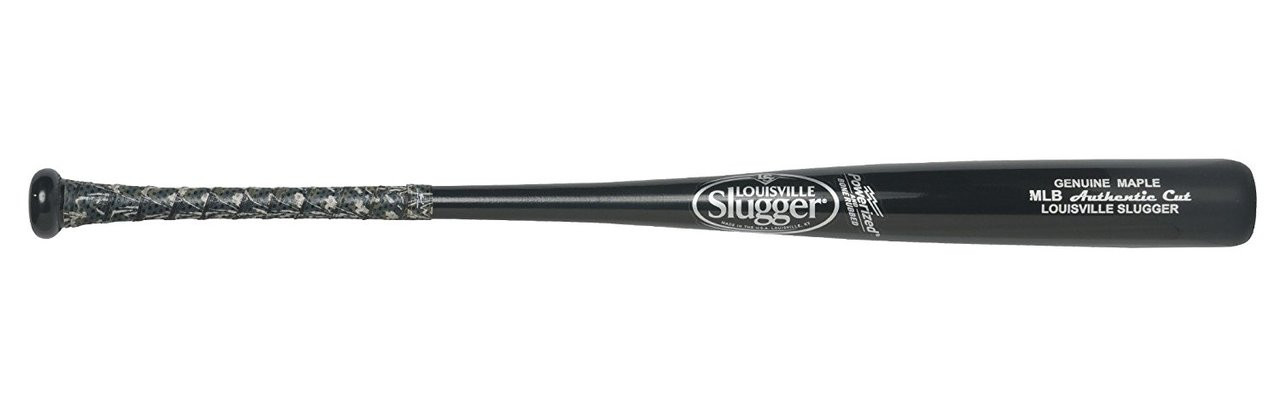 Louisville sluggerメイプルバット 33.0インチ Louisville Slugger MLB Authentic Cut Maple Black High Gloss