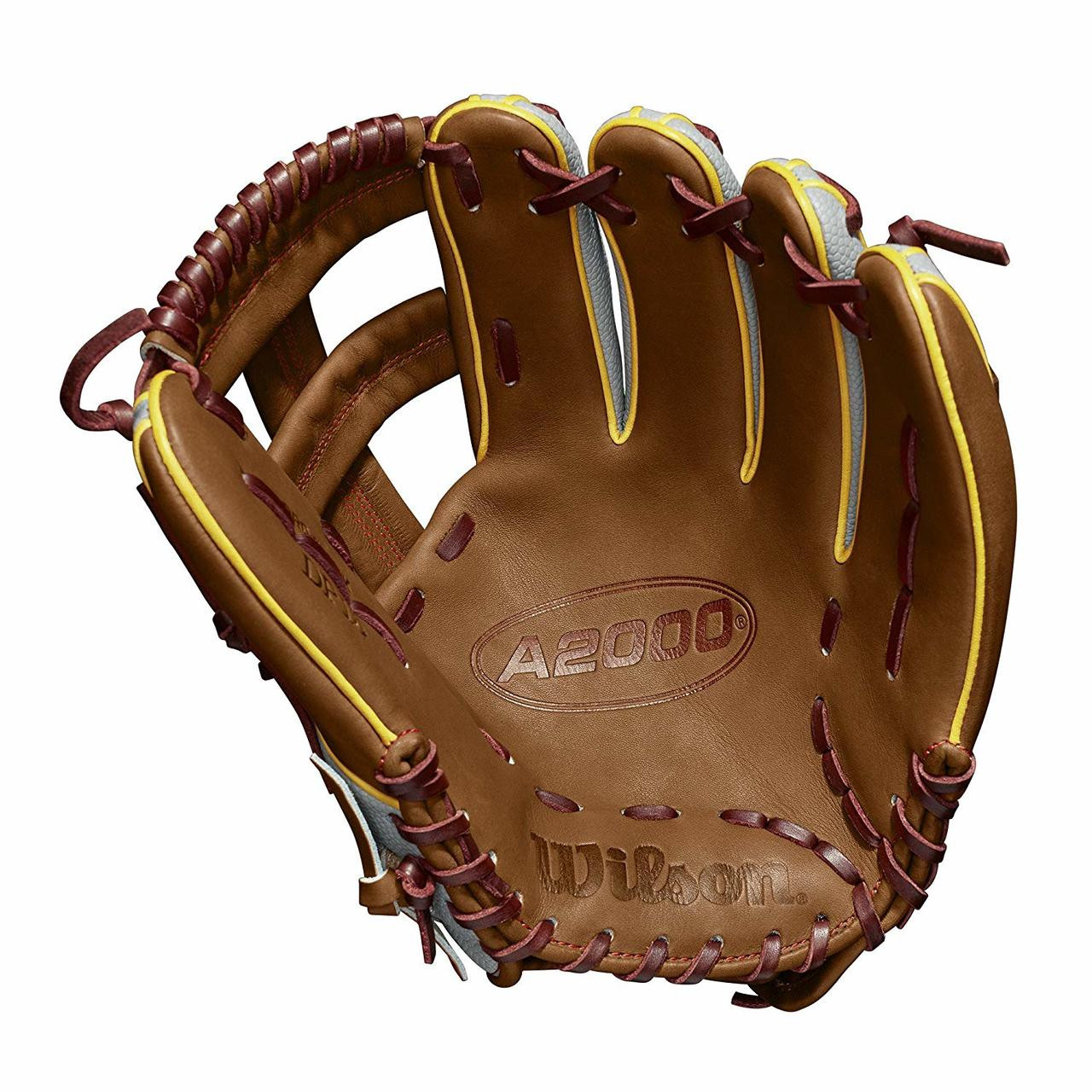 Gant De Baseball Wilson A2000 DP15 - 11,5 Pouces - Modèle Dustin Pedroia - Marron