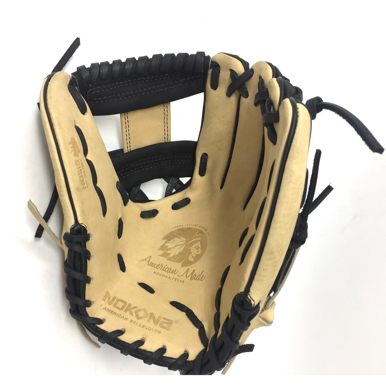 Nokona Bison Black Alpha Baseball Glove S1150IB 11.5 inch Right Hand