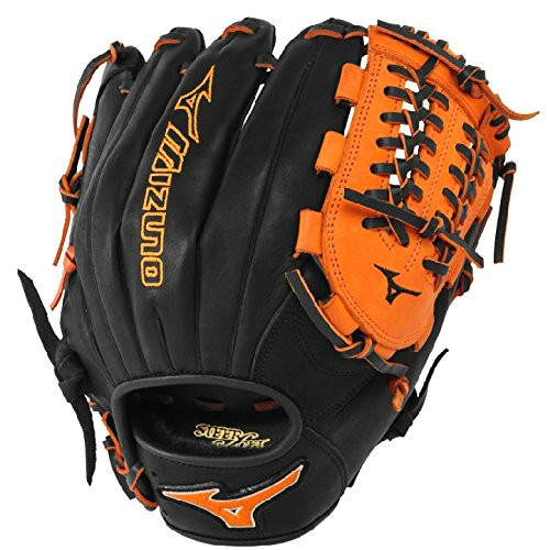 Mizuno GMVP1177PSE3 Baseball Glove 11.75 inch (Black-Orange, Right