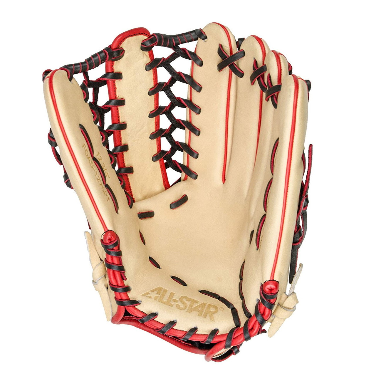 All-Star Pro Elite 12.75 Outfield Baseball Glove Cream Black