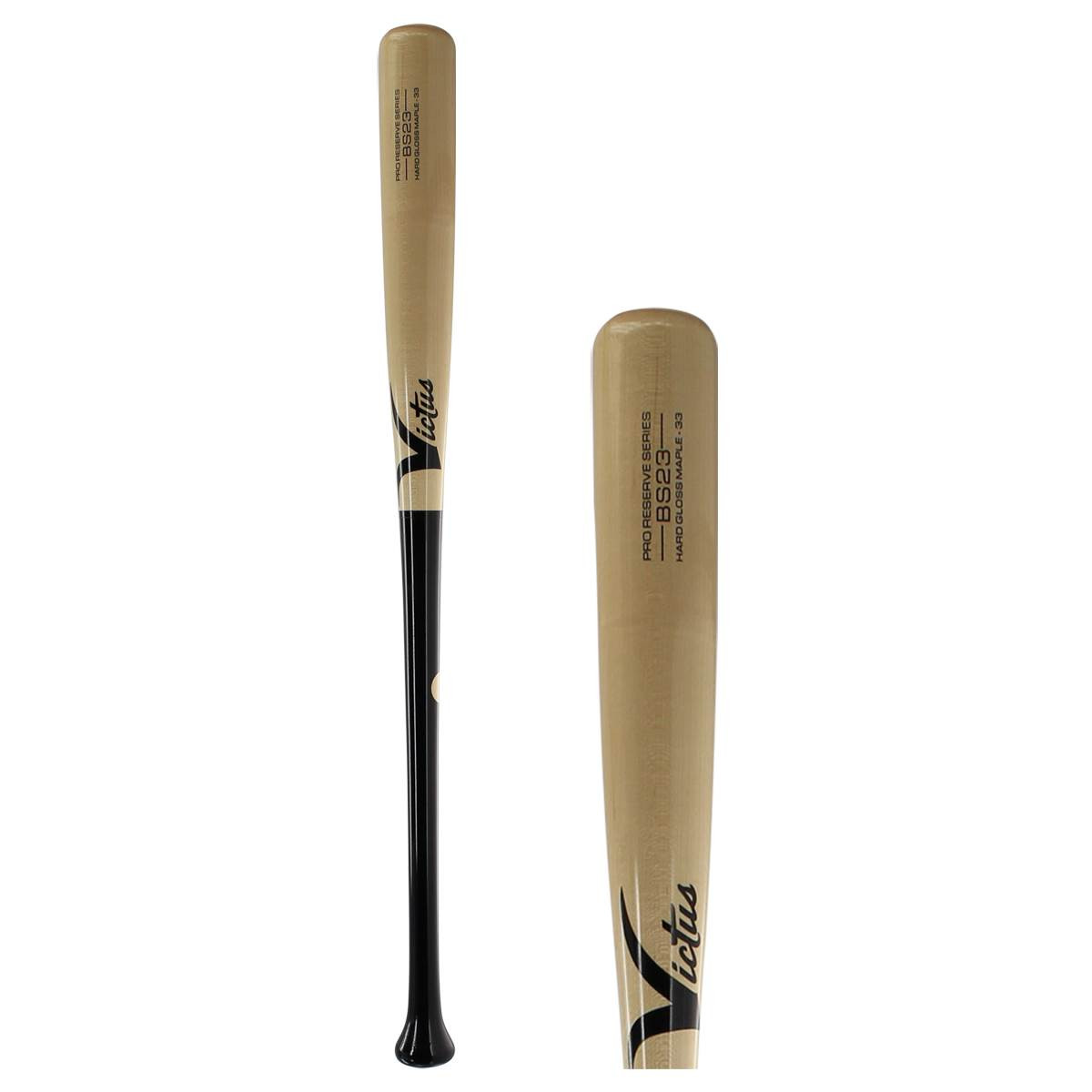 Victus BS23 Black Natural Maple Pro Reserve Wood Baseball Bat 33