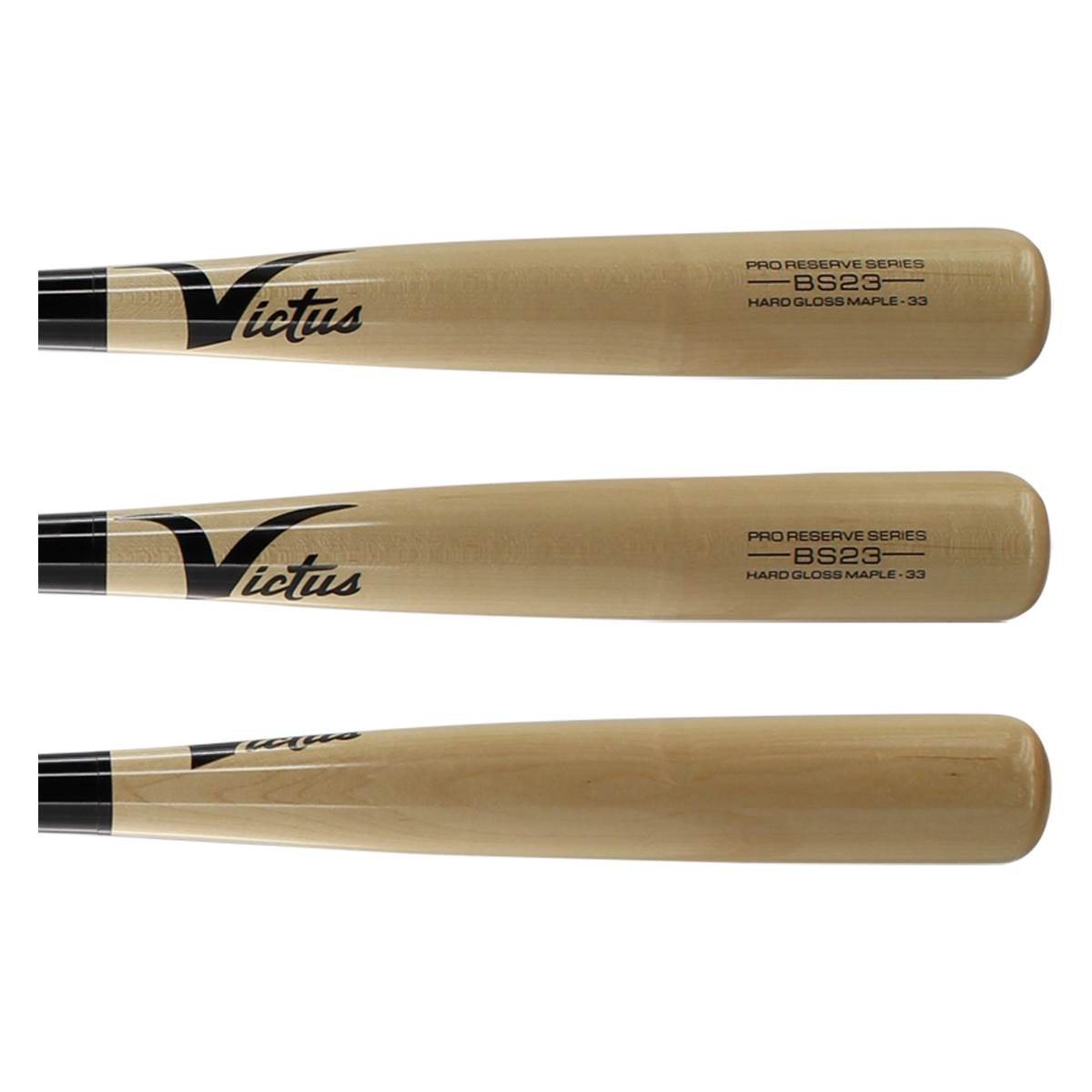 Victus BS23 Black Natural Maple Pro Reserve Wood Baseball Bat 33