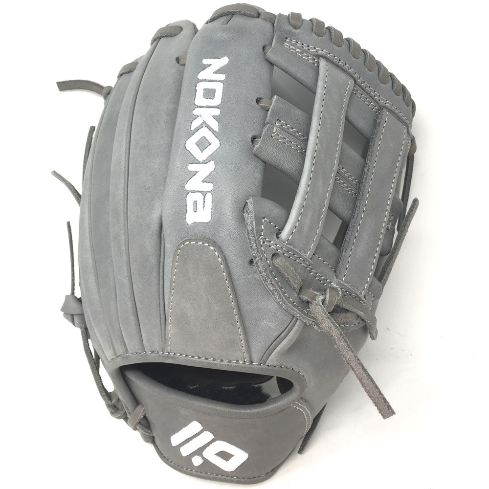 grey baseball glove
