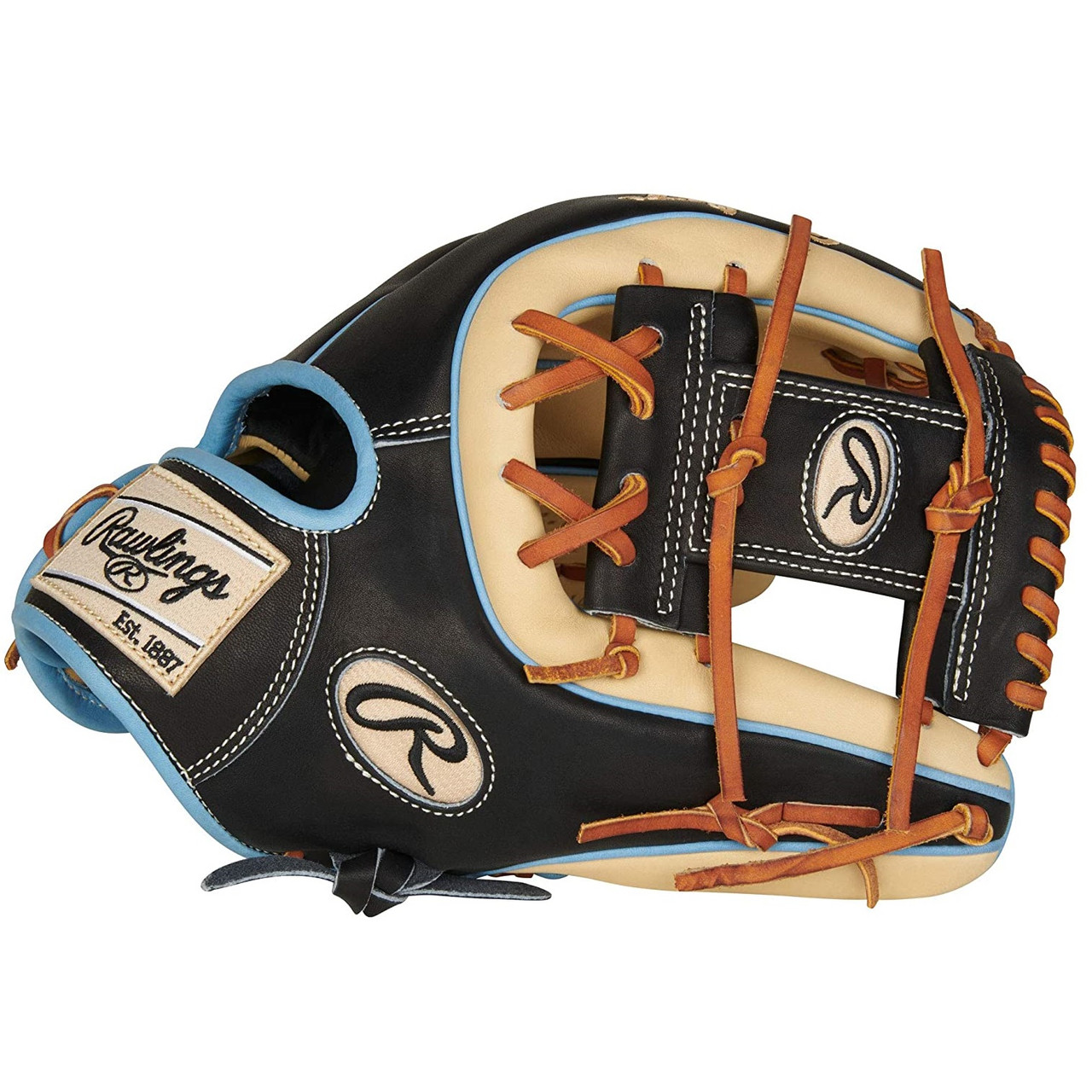 Rawlings Heart of The Hide Baseball Glove Pro I Web 11.75 inch Black Camel  Tan Right Hand Throw