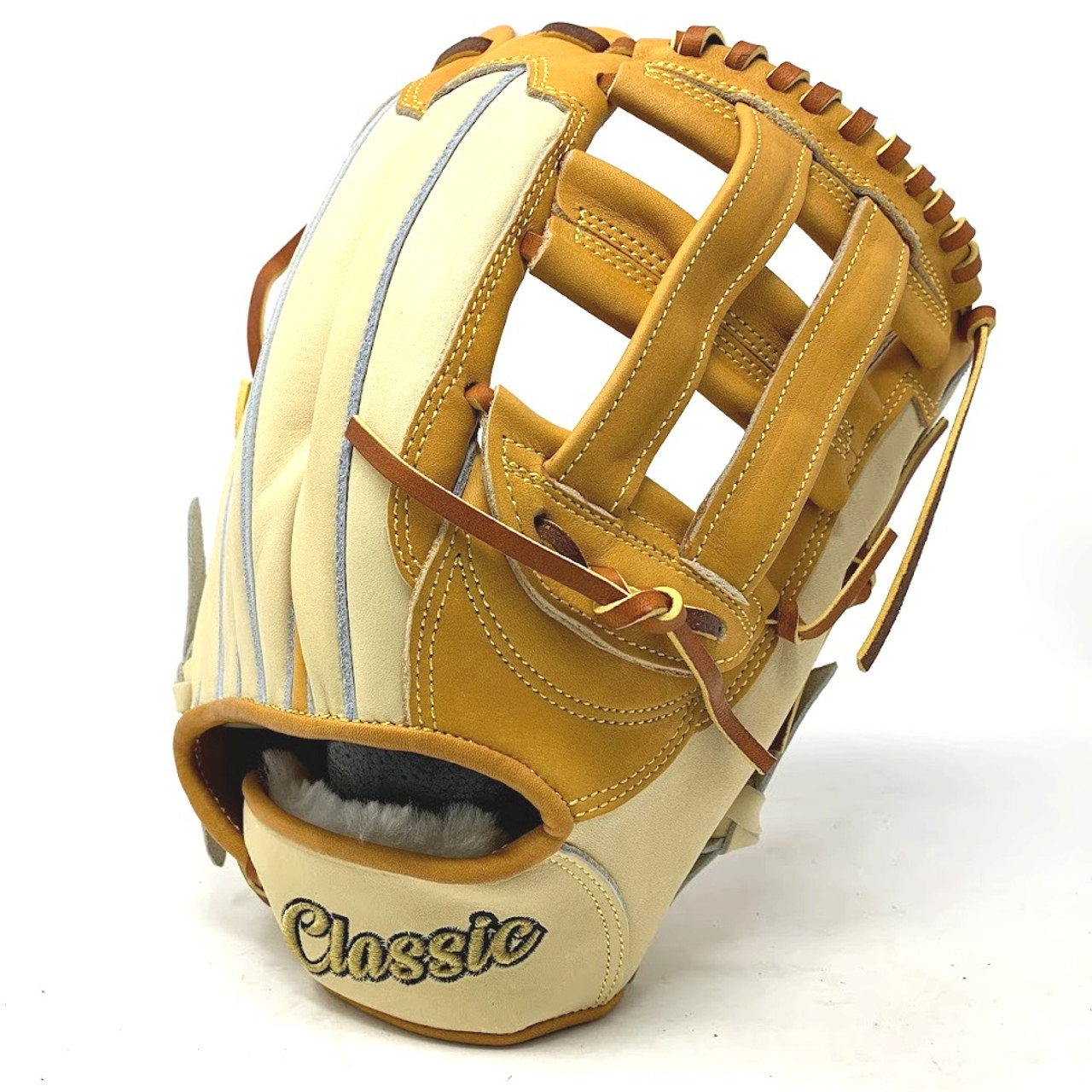 blonde baseball glove