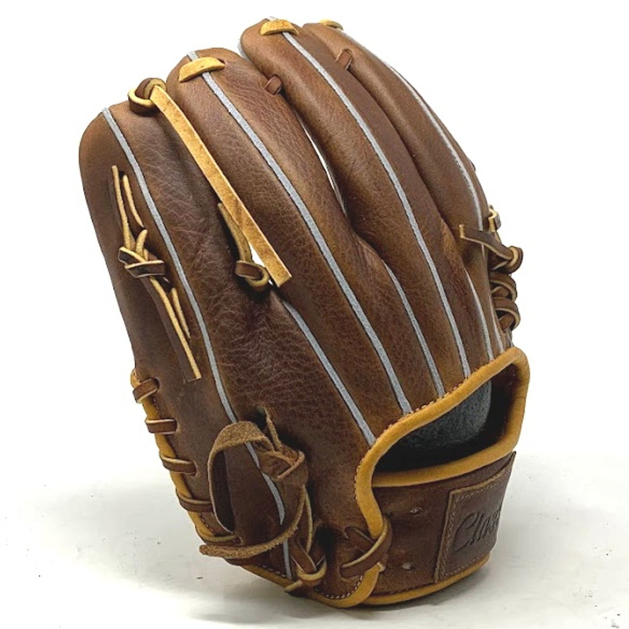 Classic Baseball Glove 11.25 Inch One Piece Oil Chestnut Right Hand Throw