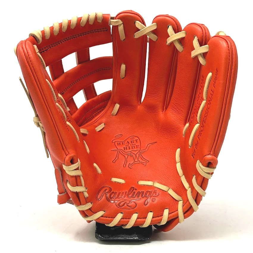 Rawlings Red Orange Heart of the Hide Baseball Glove 12 Inch H Web