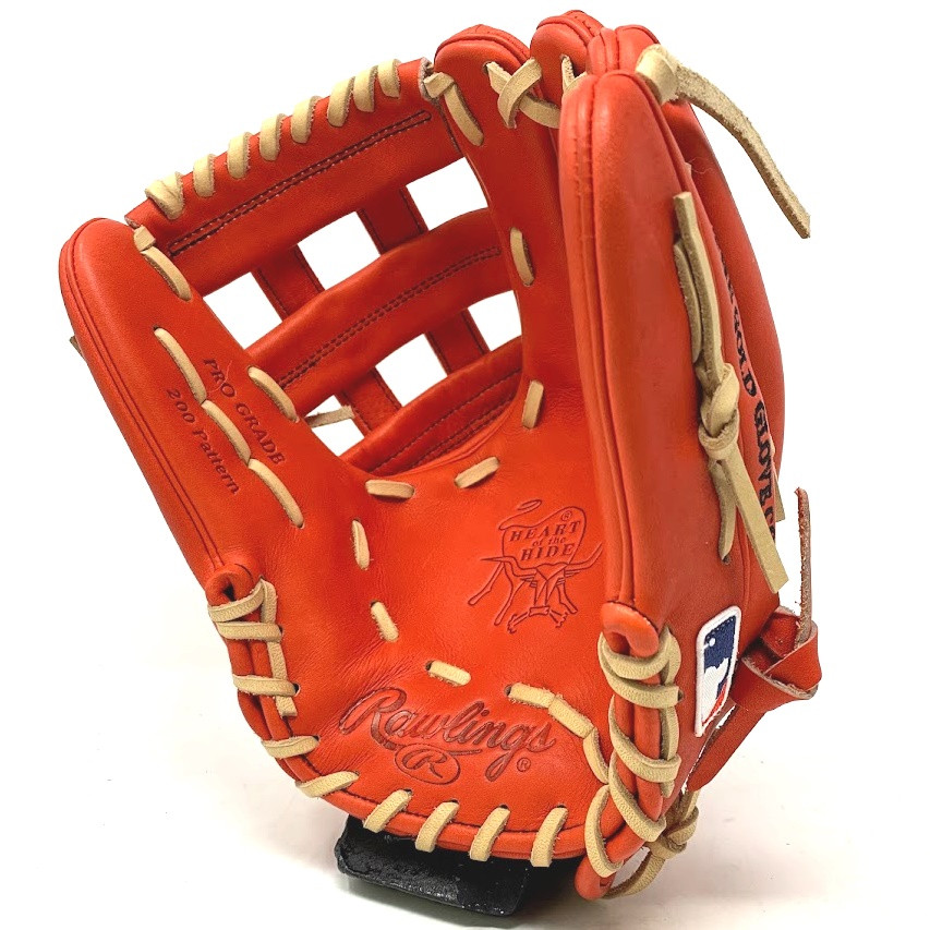 Rawlings Red Orange Heart of the Hide Baseball Glove 12 Inch H Web