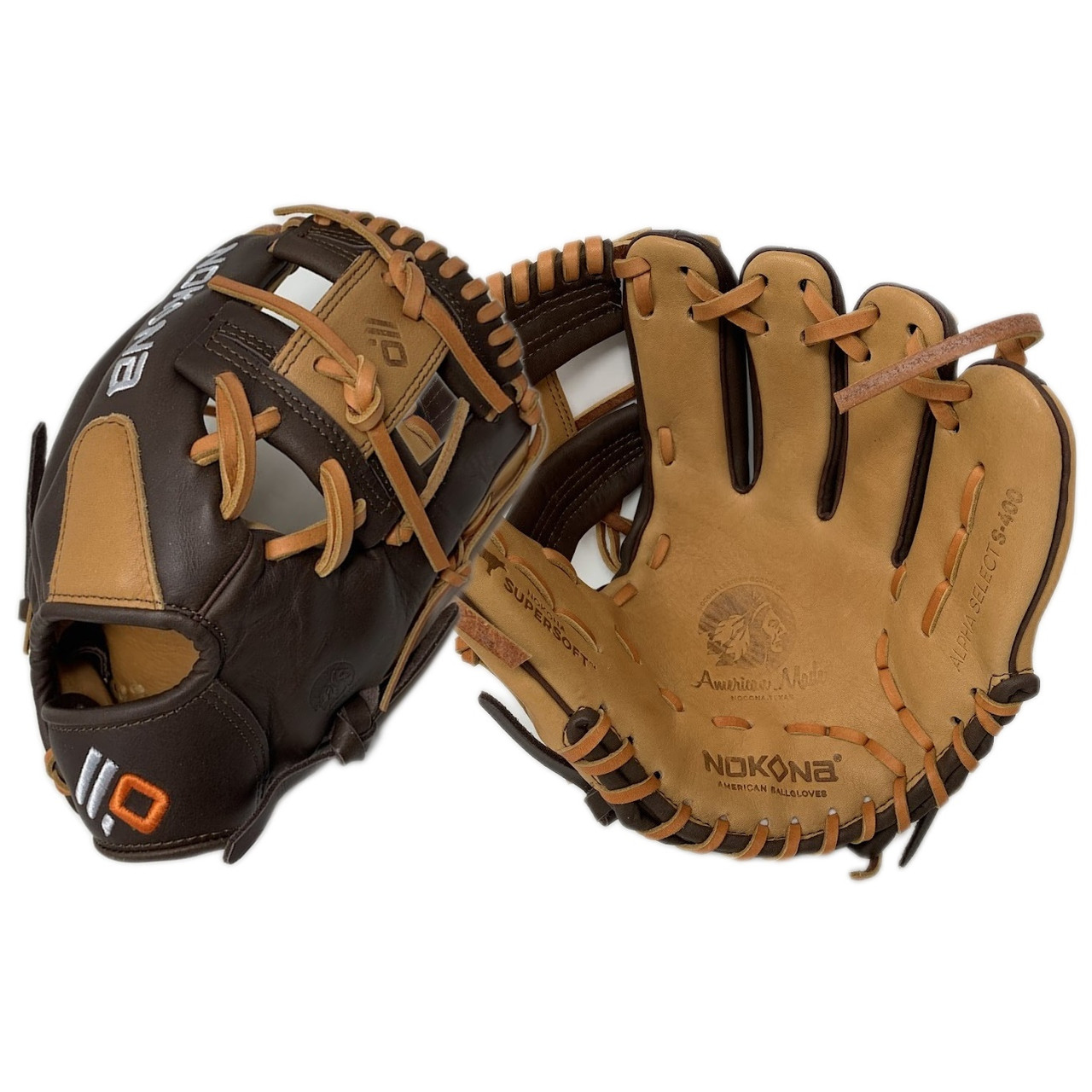Nokona Alpha S-400 11.5 Select Fit I Web 14U Baseball Glove Right