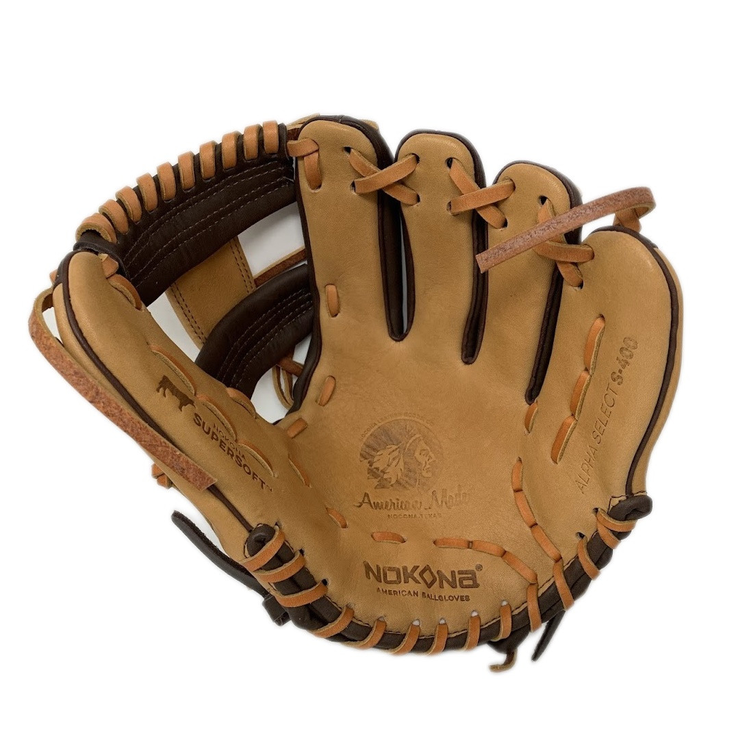 Nokona Alpha S-400 11.5 Select Fit I Web 14U Baseball Glove Right