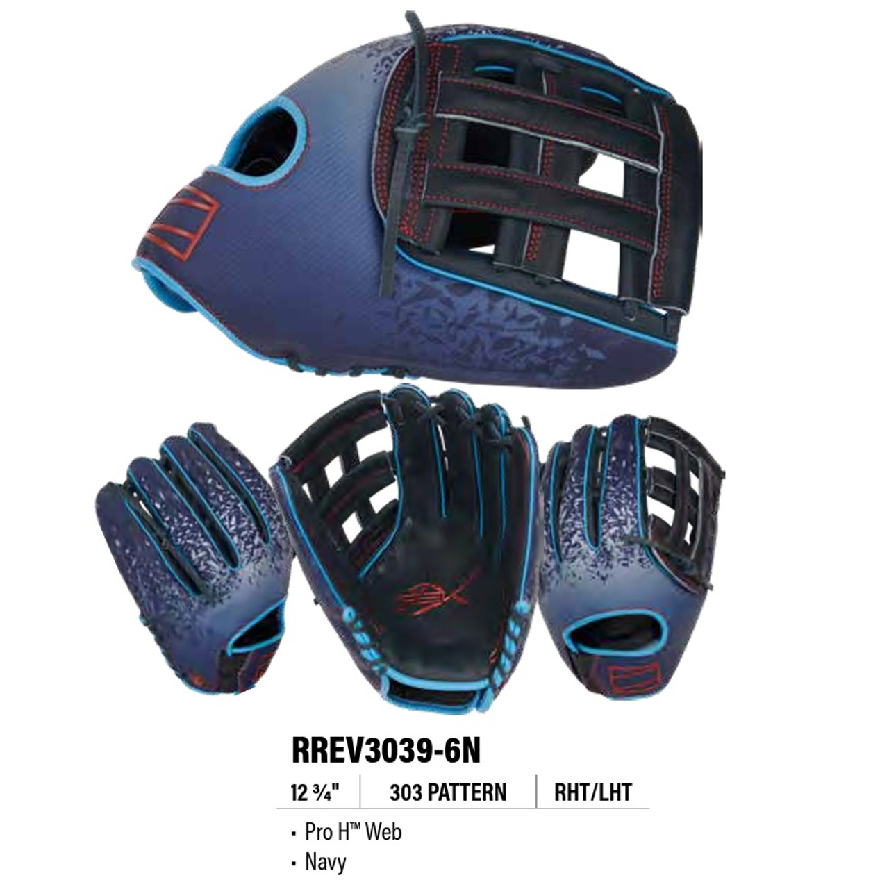 Rawlings Rev1X Series Baseball Glove REV3039-6N 12.75 Right Hand Throw