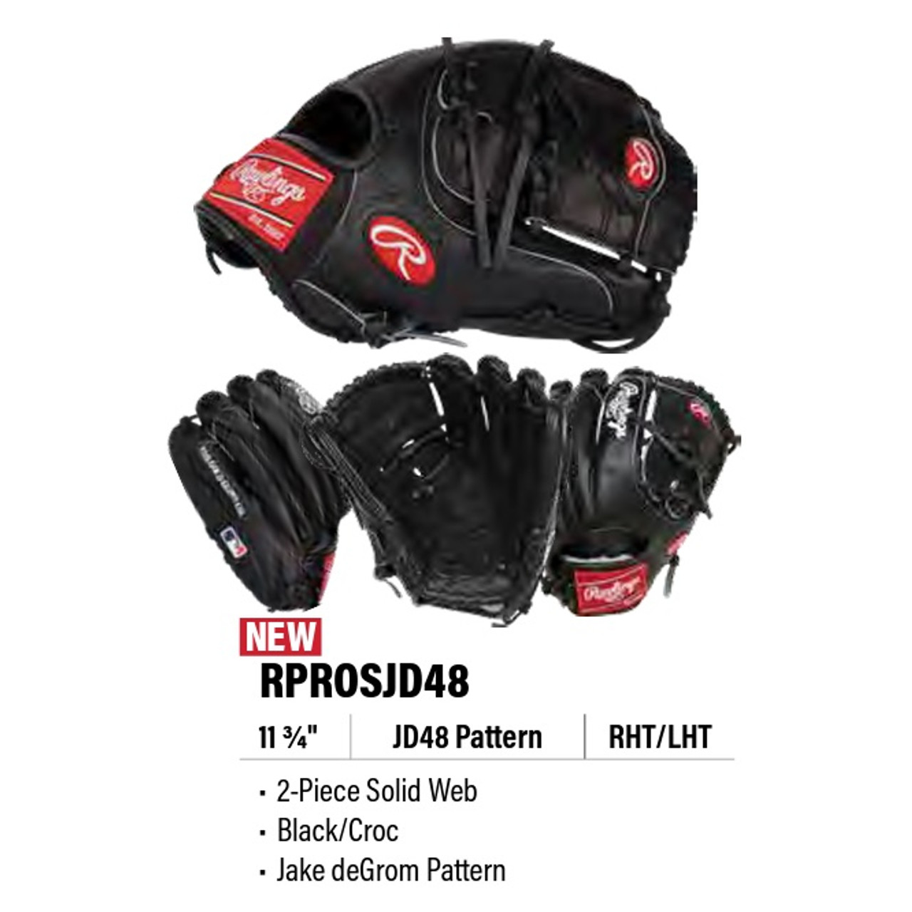 Rawlings 2024 Pro Preferred Series RRPROSJD48 Baseball Glove J.DEGROM  GAMEDAY PATTERN 11.75 Right Hand Throw