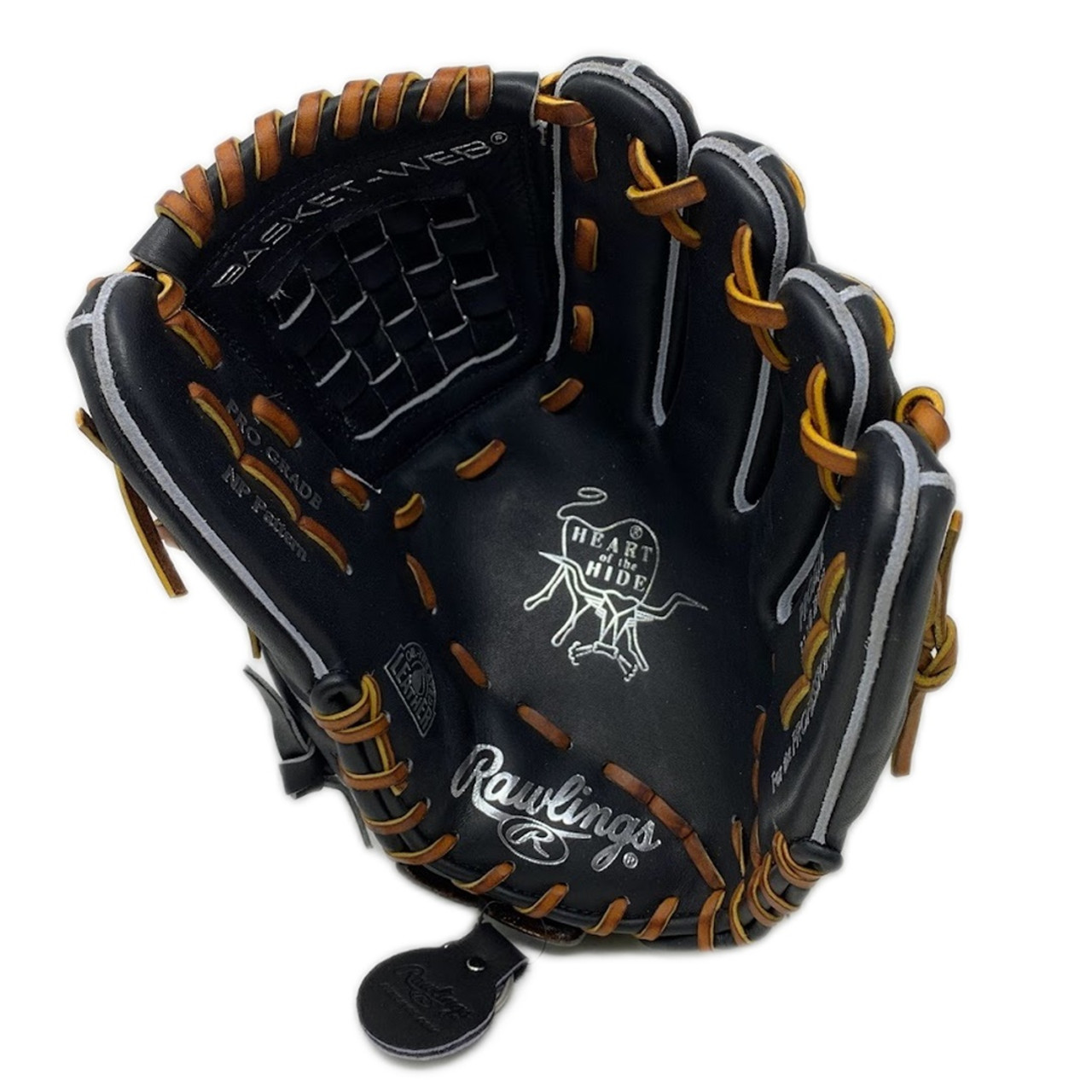 Rawlings Heart of the Hide Black Horween DJ2 Baseball Glove 11.5 BK TN  Right Hand Throw