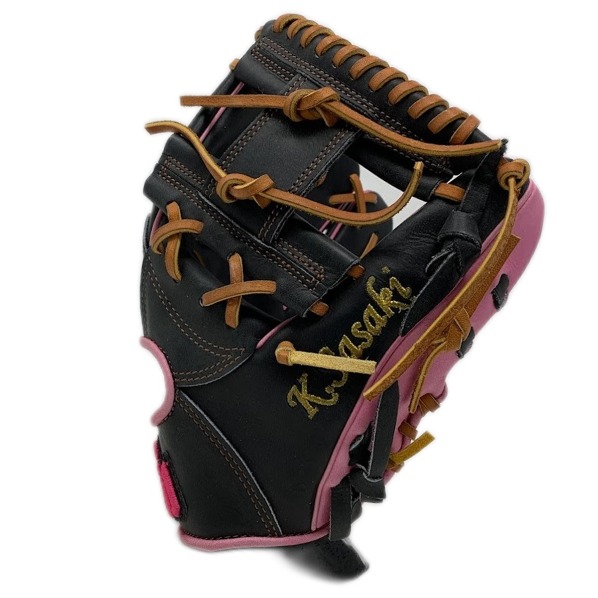 Gloveworks 11.25 Inch Pink Black Infield Baseball Glove Right Hand