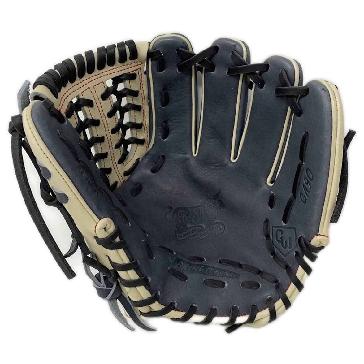 Gloveworks 11 Inch Blonde Navy Infield Baseball Glove Right Hand