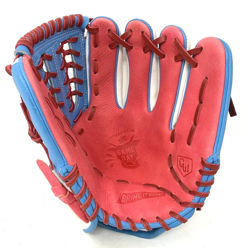 Gloveworks Red White 12 Inch Trap Web Baseball Glove Right Hand