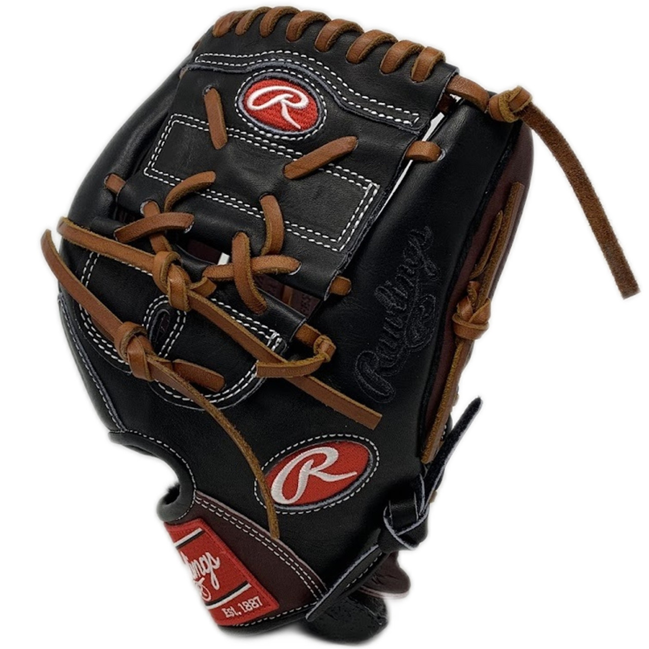 Rawlings Heart of the Hide 12 Inch Two Piece Web Dark Sherry Black