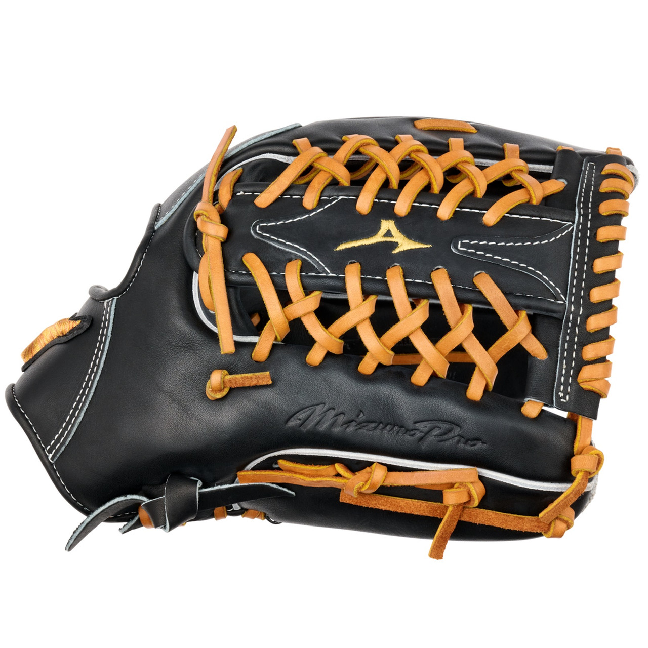 グローブ Mizuno Pro Mizuno Pro Baseball Glove 12.75 Inch Black Right Hand Throw