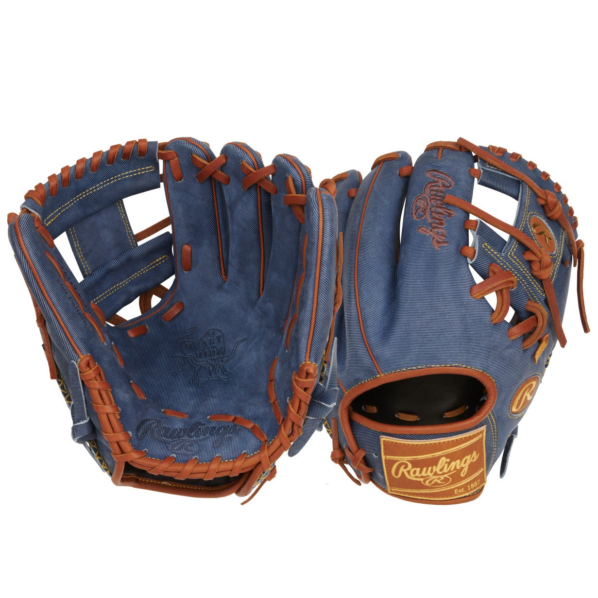 Rawlings Pro Label Denim Baseball Glove 11.5 Inch I Web Right Hand