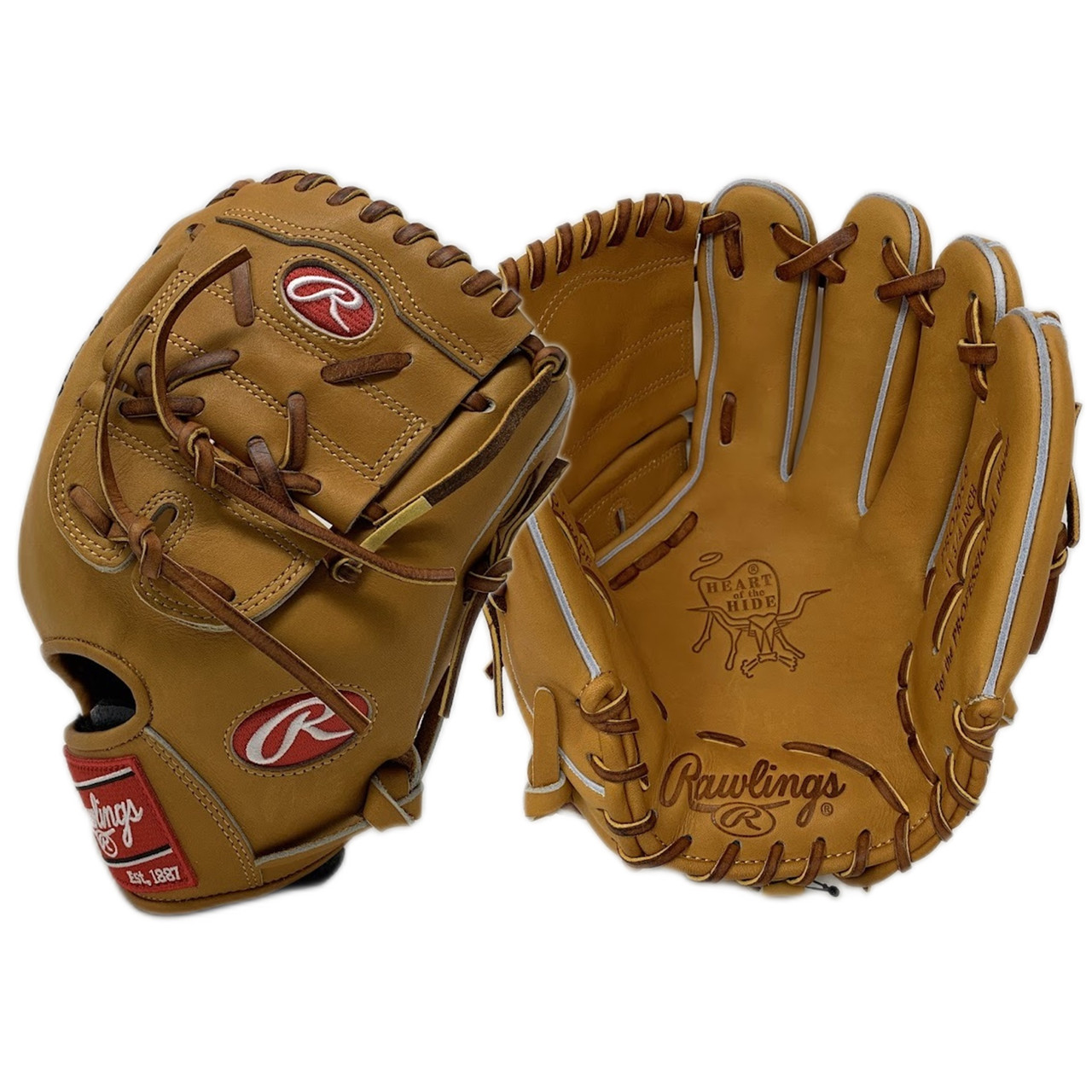 Rawlings Heart of the Hide 205 Baseball Glove 11.75 Tan Two Piece