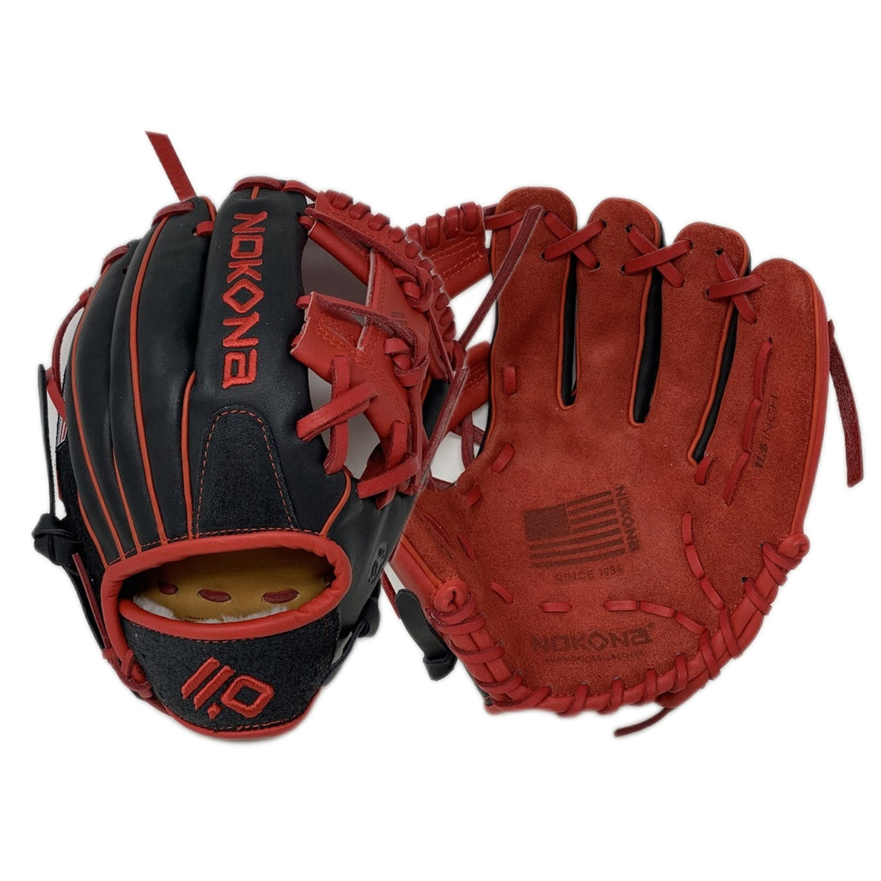 Nokona Underground Inch Limited Edition Black Red Right Hand