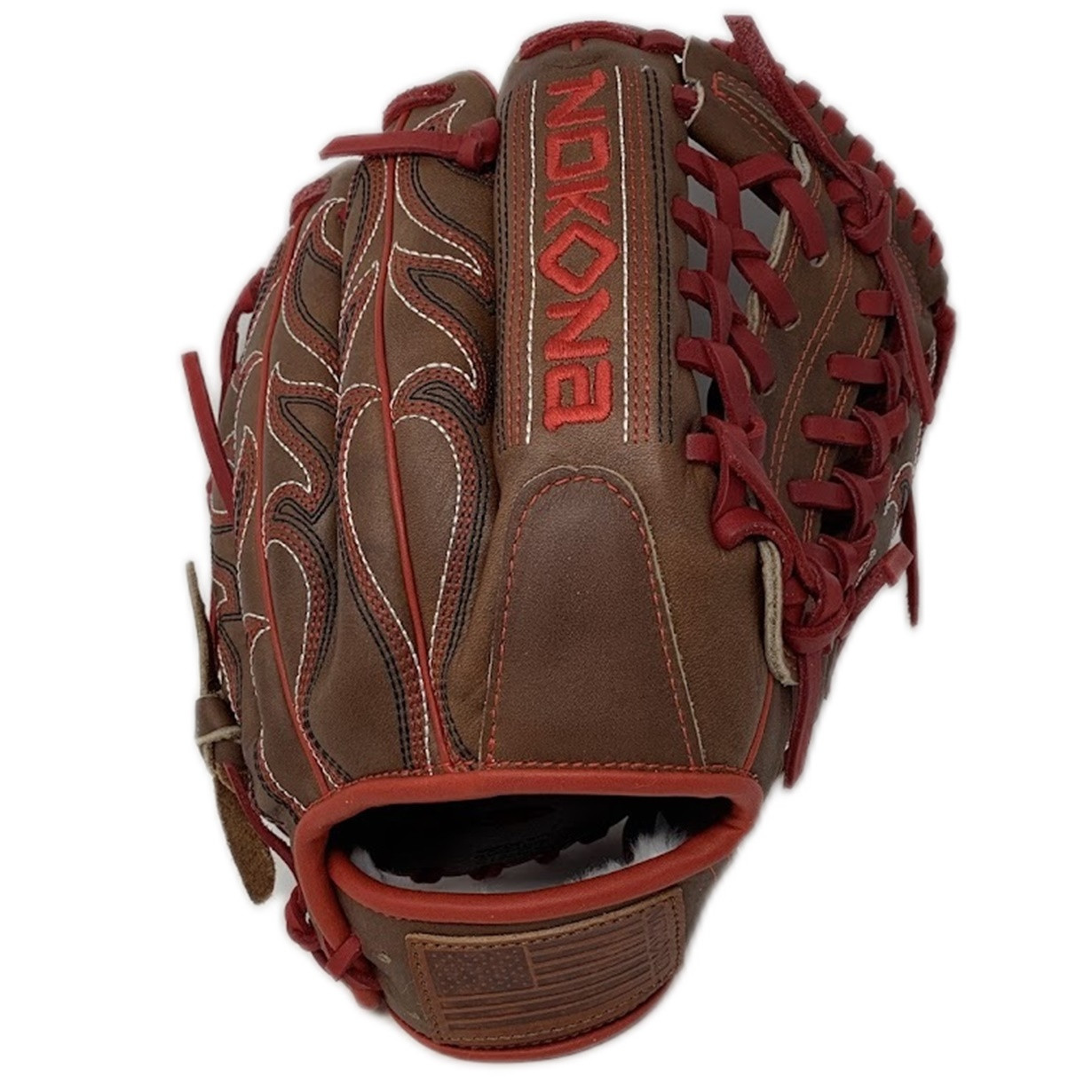 Nokona Walnut Western Stitch 12 inch Baseball Glove Red Right Hand