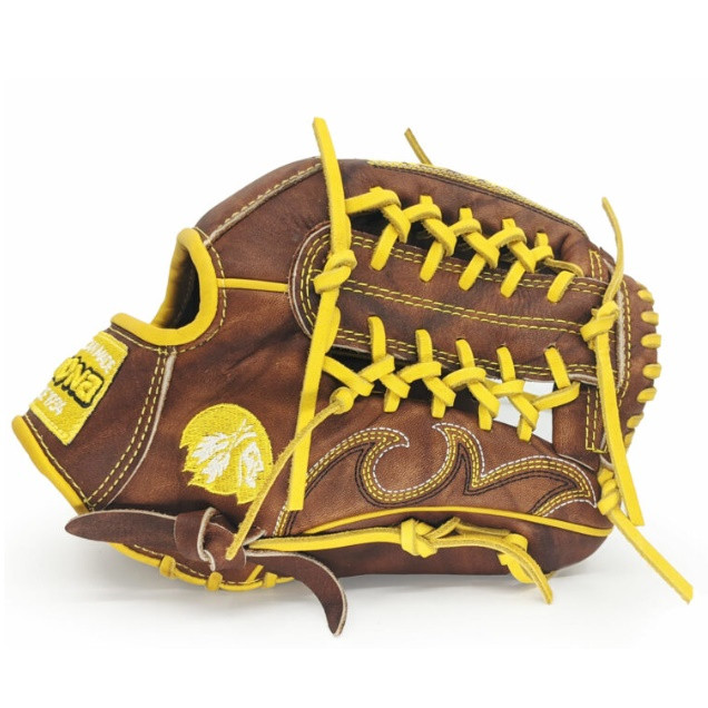 Nokona Walnut Western Stitch 12 inch Baseball Glove Yellow Right
