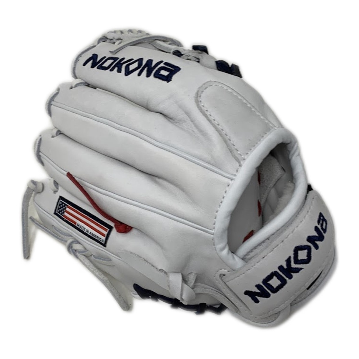 Nokona American Kip Select Youth Baseball Glove White 11.25 Right