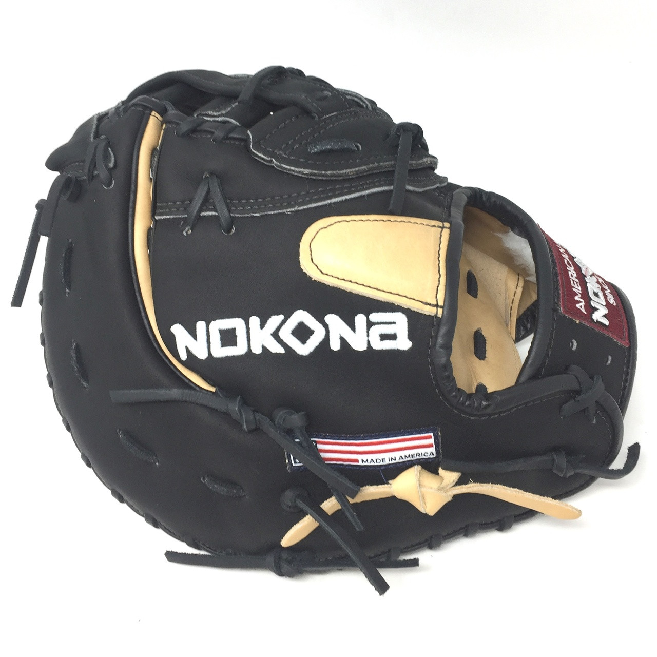 Nokona Bison 12.5 Black Alpha First Base Mitt Baseball Glove S3HB