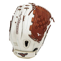 Mizuno GMVP1300PSEF3 Fastpitch Softball Glove 13 inch (Silver-Brown, Right Hand Throw)