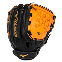 Mizuno MVP Prime Fast Pitch GMVP1200PSEF3 12 inch Softball Glove (Black-Orange, Right Hand Throw)
