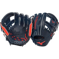 Mizuno GMVP1154PSE2 Infield MVP Prime Baseball Glove 11.5 (Navy/Red, Right Handed Throw)