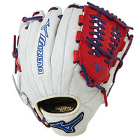 Mizuno GMVP1177PSE3 Baseball Glove 11.75 inch (Silver-Red-Royal, Right Hand Throw)