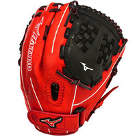 Mizuno GMVP1250PSEF3 Fastpitch Softball Glove 12.5 inch (Red-Black, Right Hand Throw)