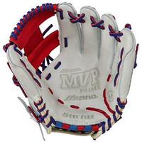 Mizuno 11.5 inch MVP Prime SE3 Baseball Glove GMVP1154PSE3 (Silver-Red-Royal, Right Hand Throw)