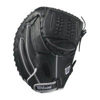 Wilson Onyx Fastpitch Catcher's Mitt 33 BlackWhite Right Hand Throw