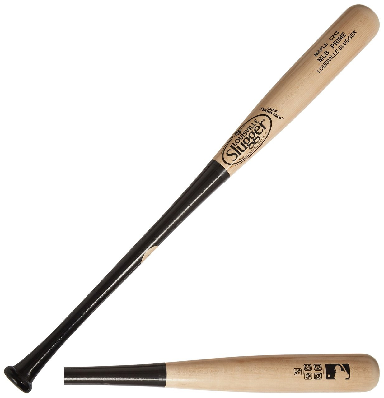Louisville Slugger MLB Prime Maple C243 Natural High Gloss/Black Wood ...