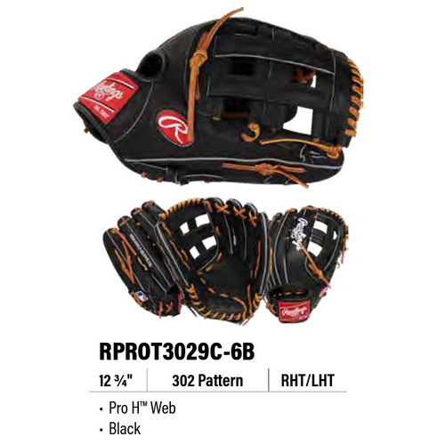 Rawlings Heart of the Hide Traditional Series Baseball Glove 12.75 RPROT3029C-6B Right Hand Throw