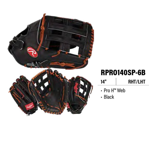 Rawlings 2024 Heart of the Hide Series RPRO140SP-6B Slowpitch Softball Glove 14 Right Hand Throw