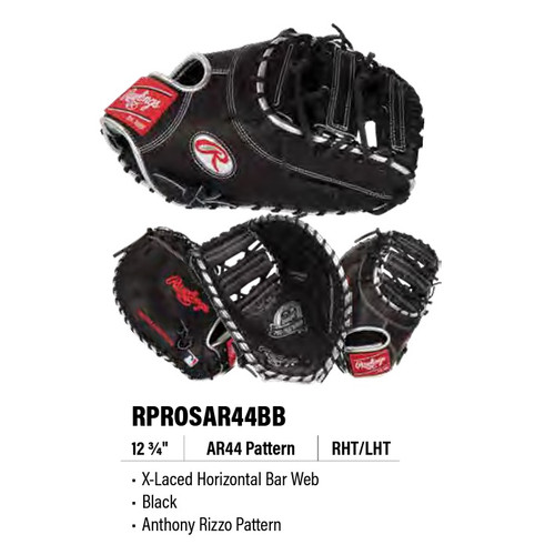 Rawlings 2024 Pro Preferred Series First Base Mitt RPROSAR44BB Baseball Glove 12.75 Right Hand Throw