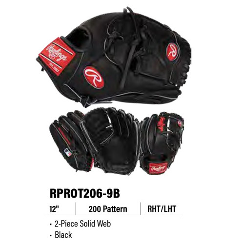 Rawlings Heart of the Hide Traditional Series Baseball Glove 12 RPROT206-9B Right Hand Throw