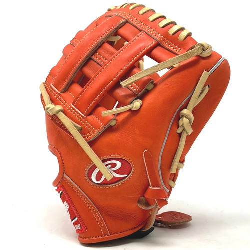 Rawlings Red Orange Heart of the Hide 11.5 H Web Baseball Glove Right Hand Throw