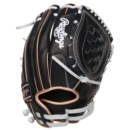 Rawlings Heart of The Hide Black Rose Gold Softball Glove Basket Web 12 inch Right Hand Throw