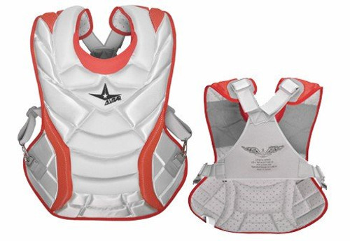 All-Star System 7 Womens Chest Protector 14.5" (White/Scarlett)
