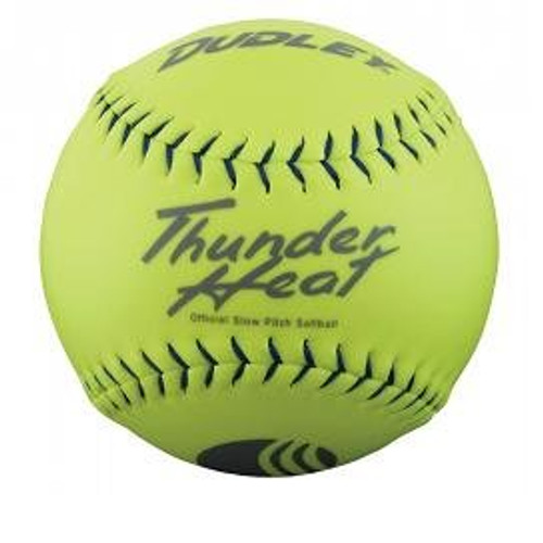 Dudley .40 Core Classic W Thunder Heat 325lb 11" Yellow Softballs Cover Synthetic 1 Doz USSSA Softballs