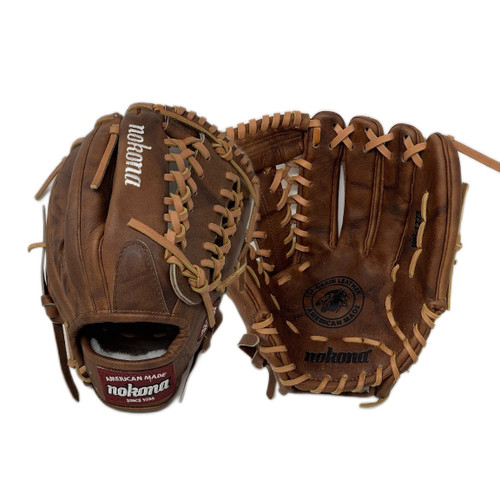 Nokona 野球木製硬式バット Nokona Walnut 12.75 Baseball Glove WB-1275H Right Hand Throw H Web
