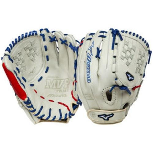 Mizuno MVP Prime SE 12.50 Inch Fastpitch Softball Fielder's Mitt (Silver/Red, Right Handed Throw)